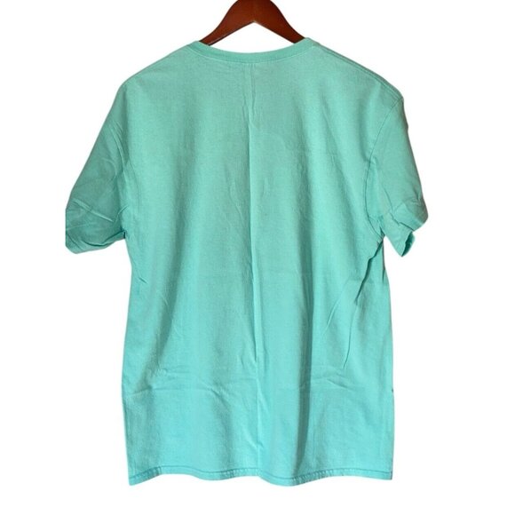 Bart Simpson Teal Blue S/S T-Shirt Men's Size L Right On Dude - Picture 2 of 9